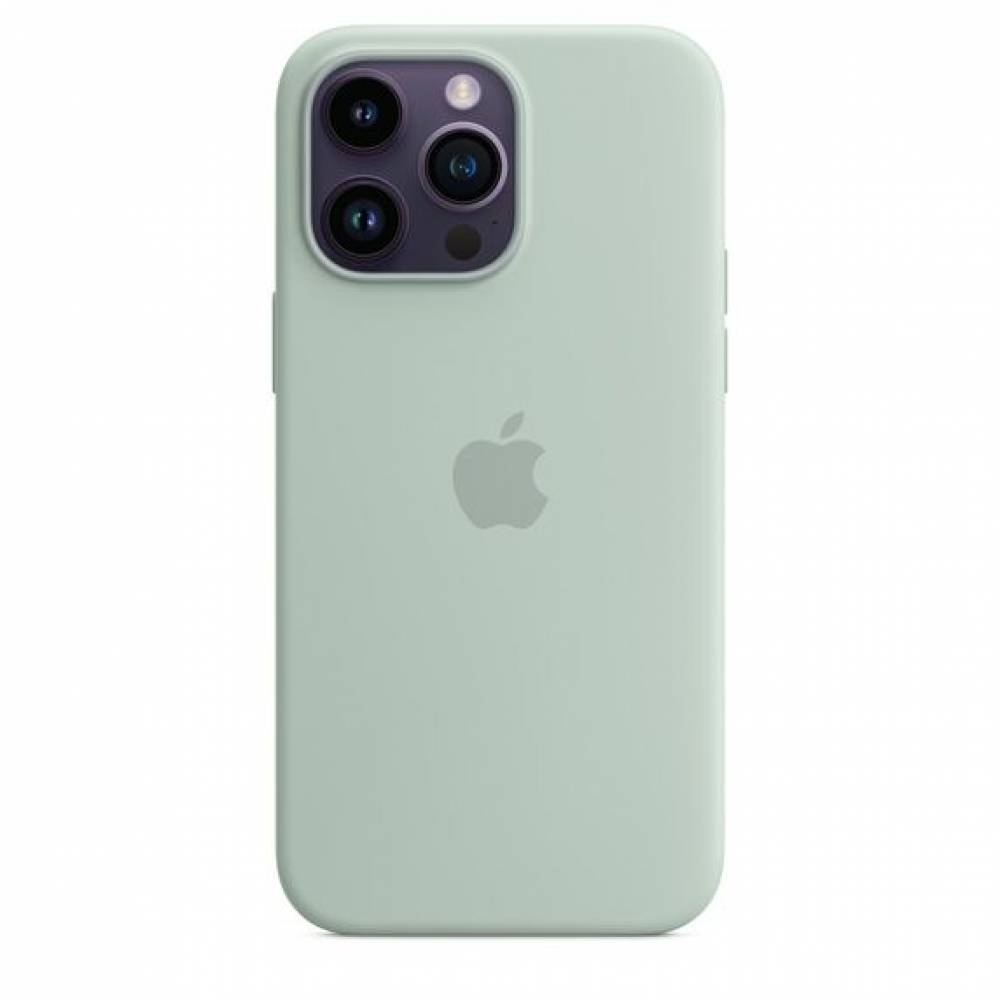 Siliconenhoesje met MagSafe voor iPhone 14 Pro Max Succulent 