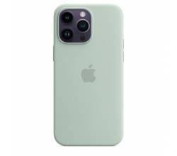 Siliconenhoesje met MagSafe voor iPhone 14 Pro Max Succulent Apple
