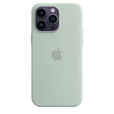 Siliconenhoesje met MagSafe voor iPhone 14 Pro Max Succulent Apple
