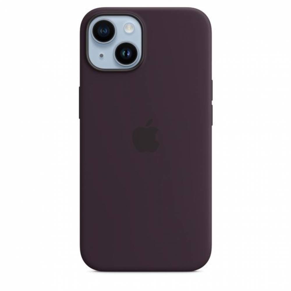 Siliconenhoesje met MagSafe voor iPhone 14 Elderberry 