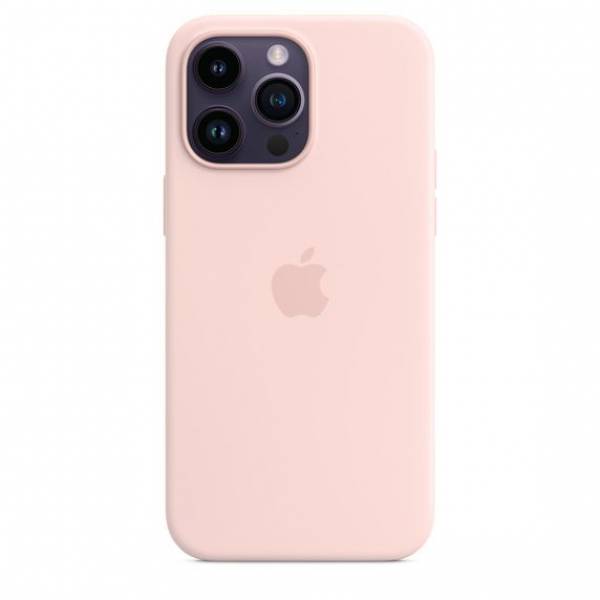 Siliconenhoesje met MagSafe voor iPhone 14 Pro Max Chalk Pink 