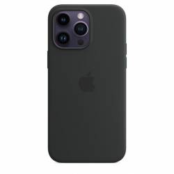 Siliconenhoesje met MagSafe voor iPhone 14 Pro Max Midnight Apple