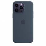 Coque en silicone avec MagSafe pour iPhone 14 Pro Max Storm Blue 
