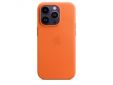 Leren hoesje met MagSafe voor iPhone 14 Pro Orange