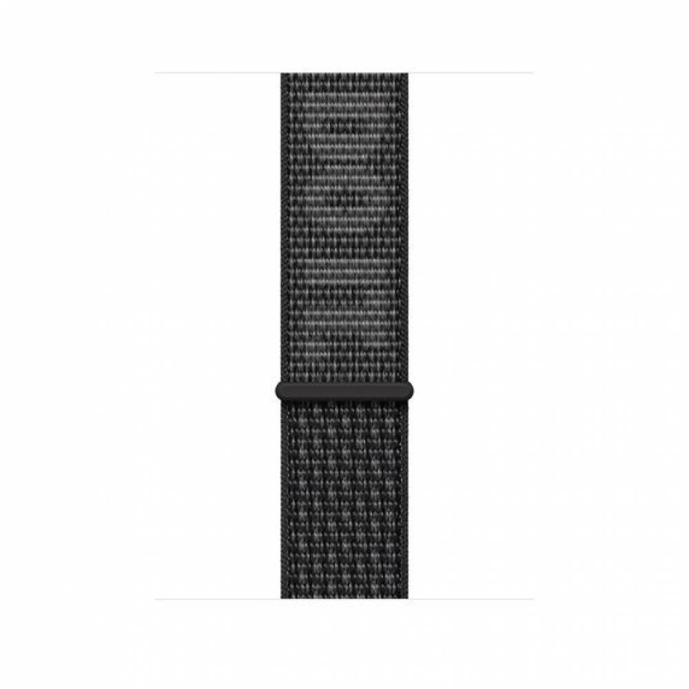 Apple Horlogebandje Geweven sportbandje van Nike Zwart/Summit White (45 mm)