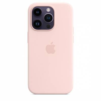 Siliconenhoesje met MagSafe voor iPhone 14 Pro Chalk Pink Apple