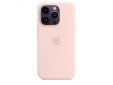 Coque en silicone avec MagSafe pour iPhone 14 Pro Chalk Pink