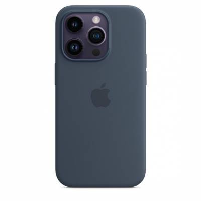 Siliconenhoesje met MagSafe voor iPhone 14 Pro StormBlue Apple