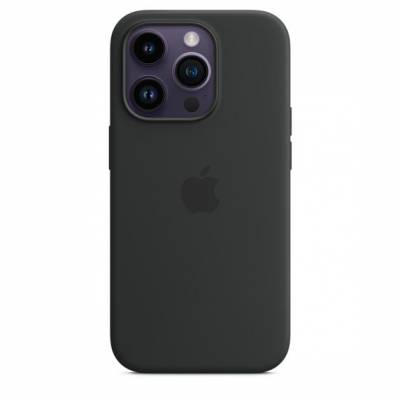 Siliconenhoesje met MagSafe voor iPhone 14 Pro Midnight Apple