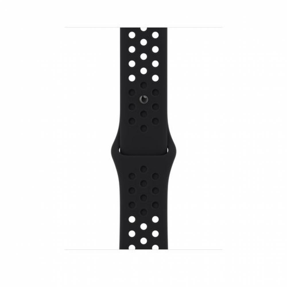 Apple Horlogebandje Sportbandje van Nike Zwart/zwart (45 mm)