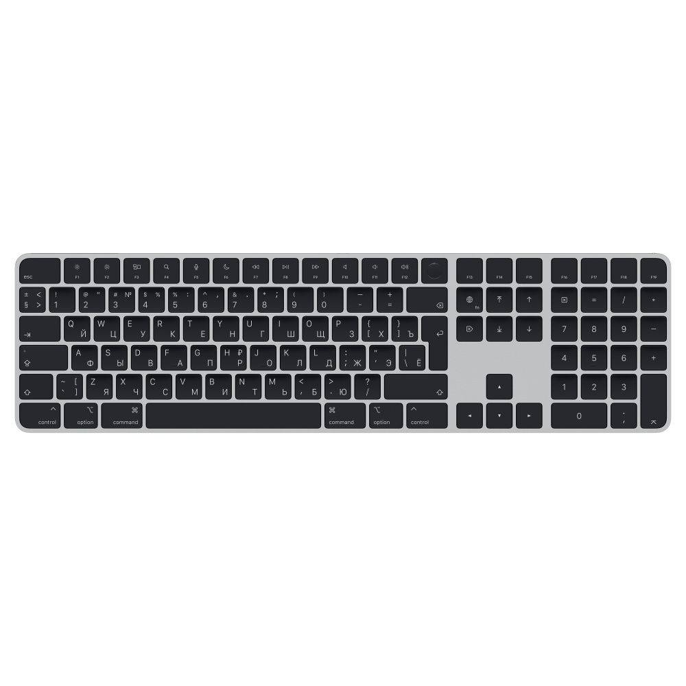 Magic Keyboard met Touch ID en numeriek toetsenblok voor Mac-modellen met Apple silicon Nederlands Zwarte toetsen 