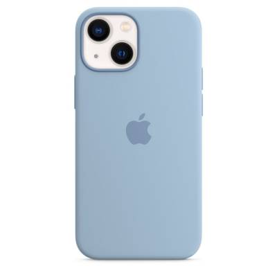 Coque en silicone avec MagSafe pour iPhone 13 mini Mist bleu Apple