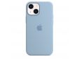 Coque en silicone avec MagSafe pour iPhone 13 mini Mist bleu