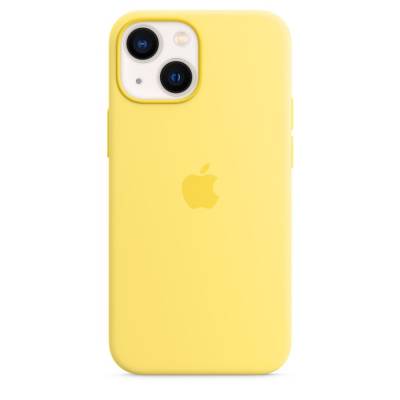 Coque en silicone avec MagSafe pour iPhone 13 mini Zeste de citron Apple