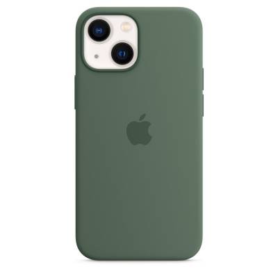 Siliconenhoesje met MagSafe voor iPhone 13 mini Eucalyptus Apple