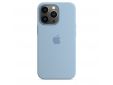 Coque en silicone avec MagSafe pour iPhone 13 Pro Mist bleu
