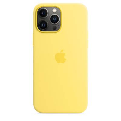 Coque en silicone avec MagSafe pour iPhone 13 Pro Max Zeste de citron Apple