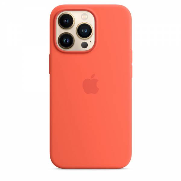 Siliconenhoesje met MagSafe voor iPhone 13 Pro Nectarine 