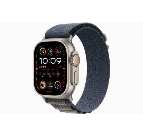 Apple Watch Ultra 2 GPS + Cellular, 49mm Titanium Case with Blue Alpine Loop - Large  Apple