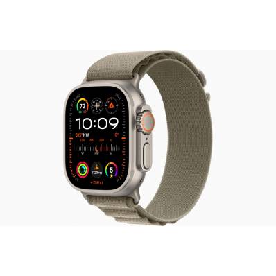 Apple Watch Ultra 2 GPS + Cellular, 49mm Titanium Case with Olive Alpine Loop - Small 
