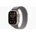 Apple Watch Ultra 2 GPS + Cellular, 49mm Titanium Case with Green/Grey Trail Loop - S/M 
