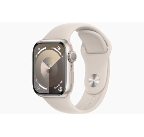 Apple Watch Series 9 GPS 41mm Starlight Aluminium Case with Starlight Sport Band - S/M  Apple