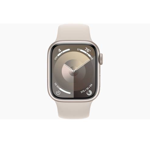 Apple Watch Series 9 GPS 41mm Starlight Aluminium Case with Starlight Sport Band - S/M  Apple