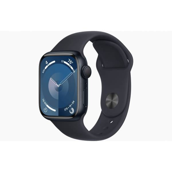 Apple Watch Series 9 GPS 41mm Midnight Aluminium Case with Midnight Sport Band - S/M 
