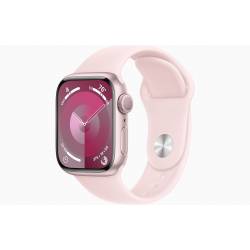 Apple Apple Watch Series 9 GPS 41mm Pink Aluminium Case with Light Pink Sport Band - S/M