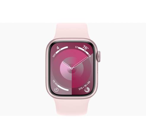 Apple Watch Series 9 GPS 41mm Pink Aluminium Case with Light Pink Sport Band - S/M  Apple