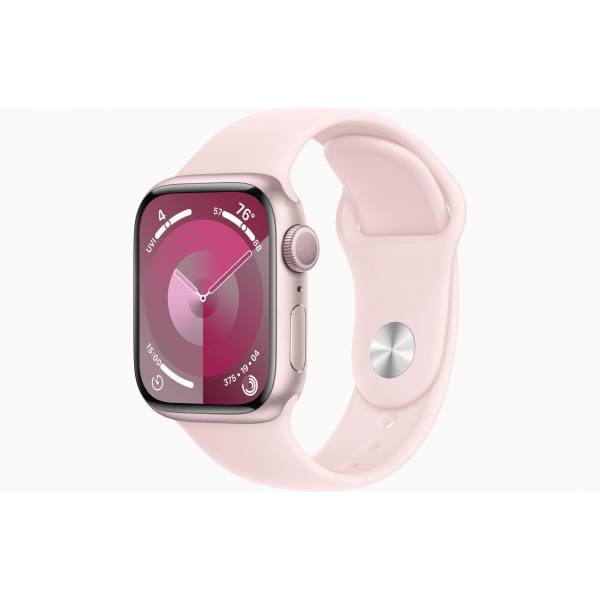 Apple Watch Series 9 GPS 41mm Pink Aluminium Case with Light Pink Sport Band - M/L 