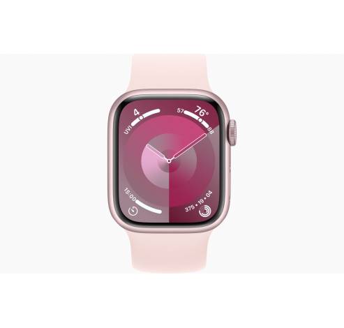 Apple Watch Series 9 GPS 41mm Pink Aluminium Case with Light Pink Sport Loop  Apple