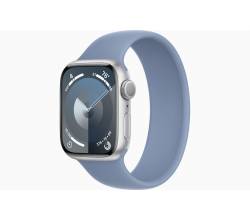 Apple Watch Series 9 GPS 45mm Silver Aluminium Case with Winter Blue Sport Loop Apple