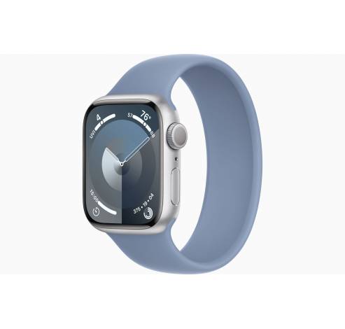 Apple Watch Series 9 GPS 45mm Silver Aluminium Case with Winter Blue Sport Loop  Apple