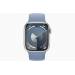 Apple Watch Series 9 GPS 45mm Silver Aluminium Case with Winter Blue Sport Loop 