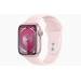 Apple Watch Series 9 GPS 45mm Pink Aluminium Case with Light Pink Sport Band - S/M 