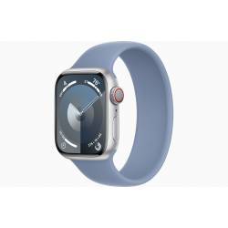 Apple Watch Series 9 GPS + Cellular 41mm Silver Aluminium Case with Winter Blue Sport Loop Apple