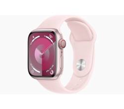 Apple Watch Series 9 GPS + Cellular 41mm Pink Aluminium Case with Light Pink Sport Band - S/M Apple