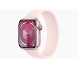Apple Watch Series 9 GPS + Cellular 41mm Pink Aluminium Case with Light Pink Sport Loop Apple