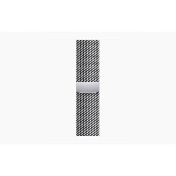 Apple Watch Series 9 GPS + Cellular 41mm Silver Stainless Steel Case with Silver Milanese Loop 
