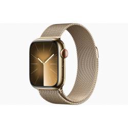 Apple Apple Watch Series 9 GPS + Cellular 41mm Gold Stainless Steel Case with Gold Milanese Loop