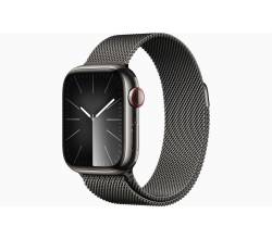 Apple Watch Series 9 GPS + Cellular 41mm Graphite Stainless Steel Case with Graphite Milanese Loop Apple