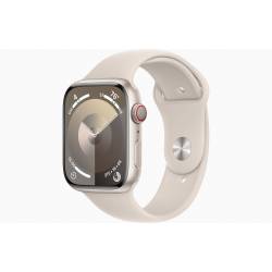 Apple Apple Watch Series 9 GPS + Cellular 45mm Starlight Aluminium Case with Starlight Sport Band - S/M