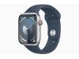 Apple Watch Series 9 GPS + Cellular 45mm Silver Aluminium Case with Storm Blue Sport Band - M/L