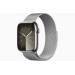 Apple Watch Series 9 GPS + Cellular 45mm Silver Stainless Steel Case with Silver Milanese Loop 