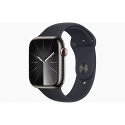 Apple Apple Watch Series 9 GPS + Cellular 45mm Graphite Stainless Steel Case with Midnight Sport Band - S/M