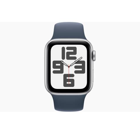 Apple Watch SE GPS + Cellular 40mm Silver Aluminium Case with Storm Blue Sport Band - M/L  Apple