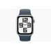 Apple Watch SE GPS + Cellular 40mm Silver Aluminium Case with Storm Blue Sport Band - M/L 