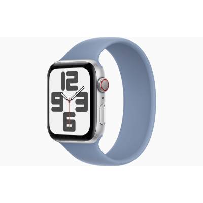 Apple Watch SE GPS + Cellular 44mm Silver Aluminium Case with Winter Blue Sport Loop  Apple