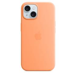  Coque en silicone avec MagSafe pour iPhone 15 - Sorbet à l’orange Apple